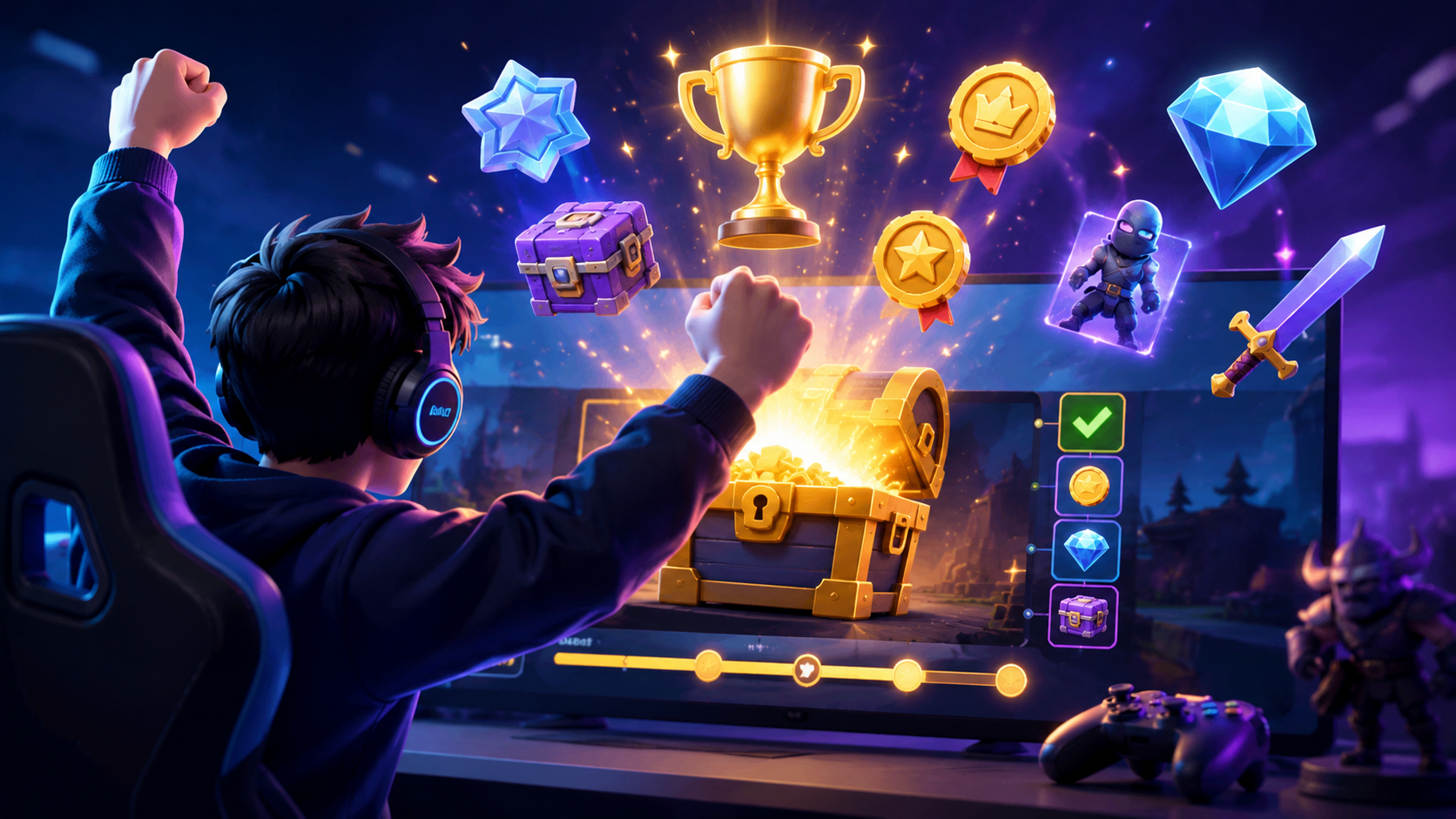 Epic Gamer Loot Celebration
