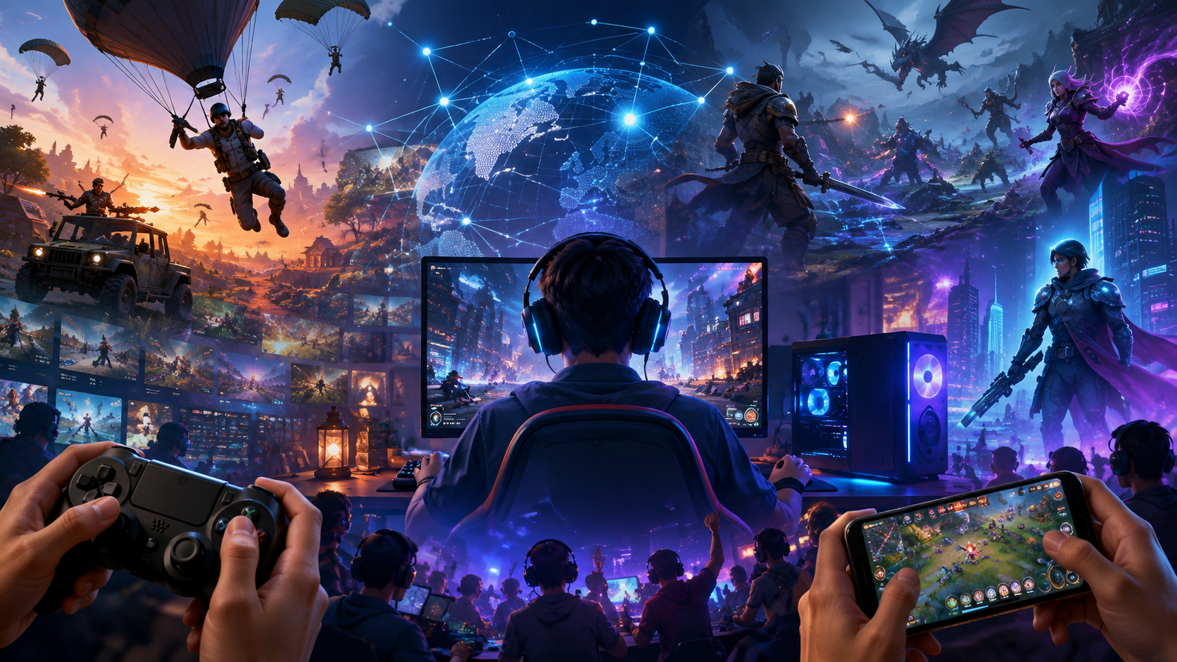 Neon Worlds The Ultimate Gaming Montage
